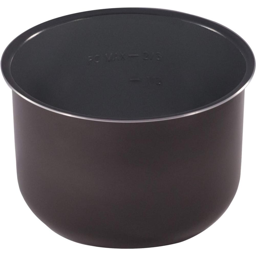 imageInstant Pot 3Qt Ceramic NonStick Inner Cooking Pot for Rice Slow Cooking Black8 Quarts