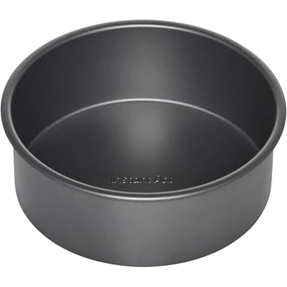 imageInstant Pot Official Round Cake Pan 77Inch Gray Nonstick HeavyDuty Oven Safe Ideal for Baking Cooking Storing Compatible with 6Quart ampamp 8Quart Cookers Vortex Air Fryer Duo Crisp77Inch