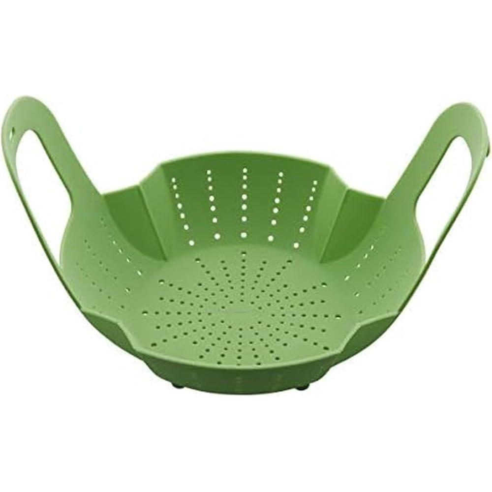 imageInstant Pot Official Silicone Steamer Basket Versatile and BPAFree Compatible with 6 Qt and 8 Qt Cookers Ideal for Steaming Vegetables Fish and More Dishwasher Safe Heat Resistant up GreenGreen