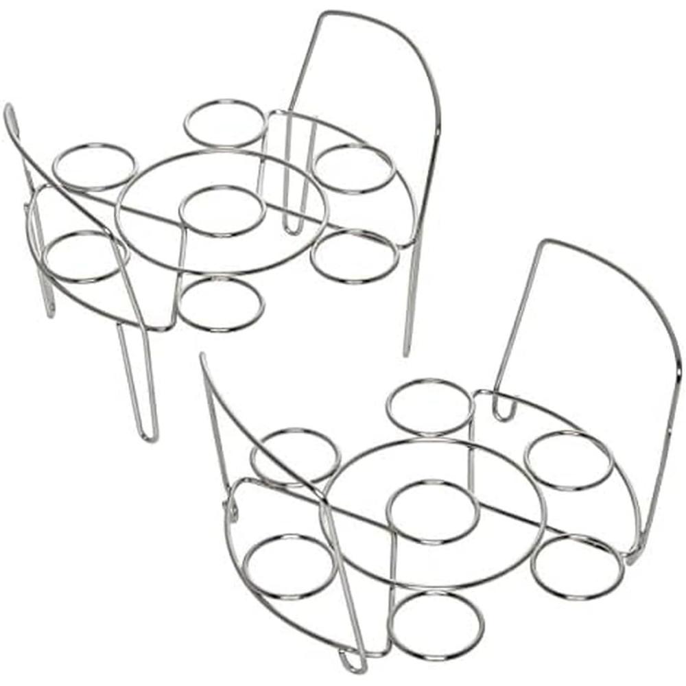 imageInstant Pot Official Stainless Steel Wire Egg Racks Set of 2 Ideal for 6Quart ampamp 8Quart Cookers Ideal for Hard or SoftBoiled Eggs MultiUse Tray for Cooling Decorating and ServingWire Egg Racks