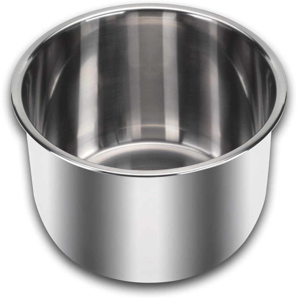 imageInstant Pot Stainless Steel Inner Cooking Pot Mini 3Qt Polished Surface Rice Cooker Stainless Steel Cooking Pot85 Quarts