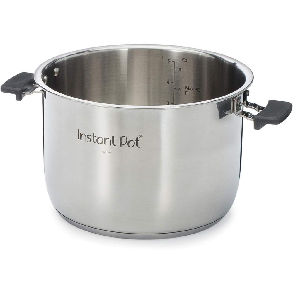 imageInstant Pot Stainless Steel Inner Cooking Pot with Handles 6Qt Polished Surface Use with 6Qt Duo Evo Pro ampamp ProPlusStainless Steel