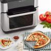 Instant Vortex Official Nonstick Perforated Pizza Pan, Gray – Smart Design for Delicious Crispy Crust Pizza, Compatible with 6 & 10-Quart Air Fryers and Ovens, Easy Transport with Ridged Handles(Pizza Pan)