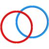 Instant Pot 2-Pack Sealing Ring 5 & 6-Qt, Inner Pot Seal Ring, Electric Pressure Cooker Accessories, Non-Toxic, BPA-Free, Replacement Parts, Clear(Red/Blue)