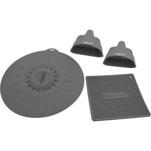 Instant Pot Electric Pressure Cooker Official Starter Accessories Set – Pair of Mini Mitts, Heat Resistant Mat/ Pot Holder, & Suction Sealing Lid
