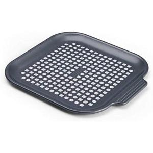 Instant Vortex Official Nonstick Perforated Pizza Pan, Gray – Smart Design for Delicious Crispy Crust Pizza, Compatible with 6 & 10-Quart Air Fryers and Ovens, Easy Transport with Ridged Handles(Pizza Pan)