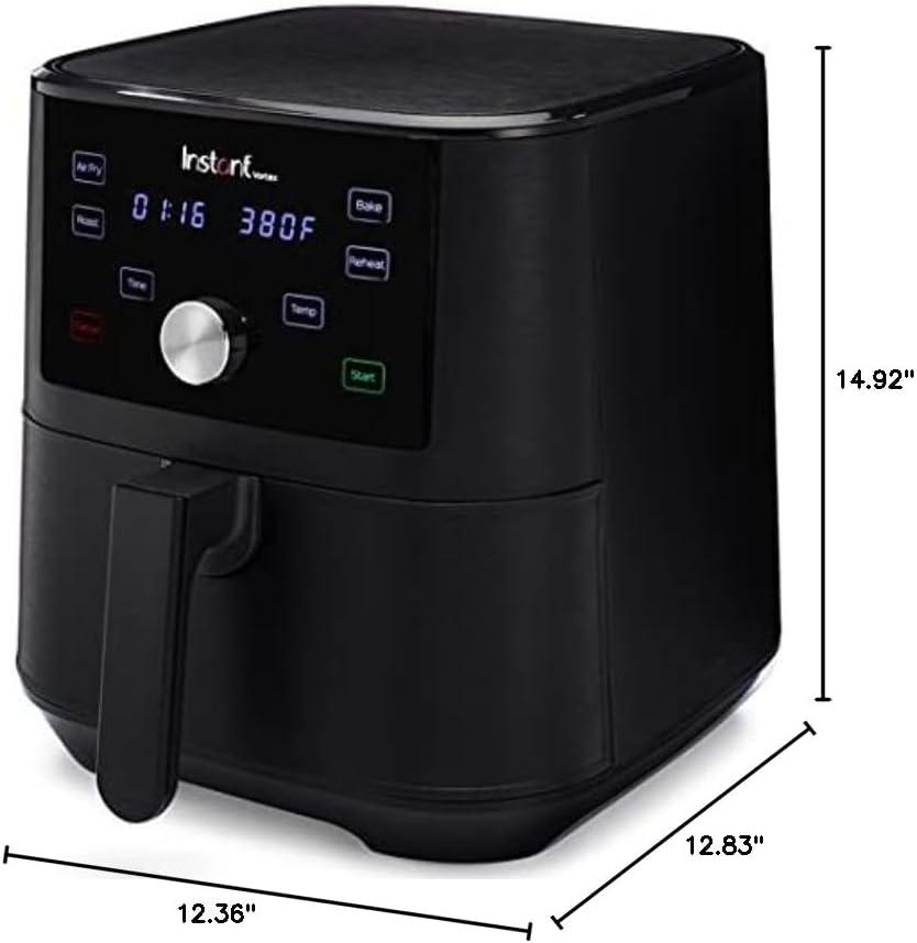 imageInstant Pot Vortex Plus 6QT ClearCook Air Fryer Clear Windows Custom Program Options 6in1 Functions Crisps Broils Roasts Dehydrates Bakes Reheats from the Makers of Instant Pot BlackVortex