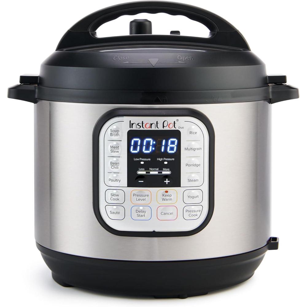 imageInstant Pot Duo 7in1 Mini Electric Pressure Cooker Slow Rice Cooker Steamer Saut Yogurt Maker Warmer ampamp Sterilizer Includes Free App with over 1900 Recipes Stainless Steel 3 Quart6 Quarts
