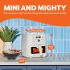 Instant Pot 4Qt VORTEX 6-in-1 Mini Air Fryer, Custom Program Options, Air Fry, Broil, Roast, Dehydrate, Bake, Reheat, Sea Salt, 4 Quarts(Sea Salt)