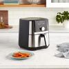 Instant Pot 4Qt VORTEX 6-in-1 Mini Air Fryer, Custom Program Options, Air Fry, Broil, Roast, Dehydrate, Bake, Reheat, Sea Salt, 4 Quarts(Stainless Steel)