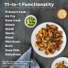 Instant Pot Duo Crisp 11-in-1 Air Fryer and Electric Pressure Cooker Combo with Multicooker Lids that Fries, Steams, Slow Cooks, Dehydrates,Free App With Over 800 Recipes, Black/Stainless Steel, 8QT