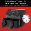 Instant Pot Vortex Plus XL 8QT ClearCook Air Fryer, Clear Windows, Custom Programming, 8-in-1 Functions that Crisps, Broils, Roasts, Dehydrates, Bakes, Reheats, from the Makers of Instant Pot, Black(Black)