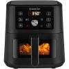 Instant Pot 4Qt VORTEX 6-in-1 Mini Air Fryer, Custom Program Options, Air Fry, Broil, Roast, Dehydrate, Bake, Reheat, Sea Salt, 4 Quarts(Black)