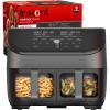 Instant Pot Vortex Plus XL 8QT ClearCook Air Fryer, Clear Windows, Custom Programming, 8-in-1 Functions that Crisps, Broils, Roasts, Dehydrates, Bakes, Reheats, from the Makers of Instant Pot, Black(Black)