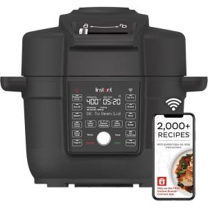 Instant Pot 6.5 Quart Duo Crisp Ultimate Lid with WIFI, 13-in-1 Air Fryer and Pressure Cooker Combo, Sauté, Slow Cook, Bake, Steam, Warm, Roast, Dehydrate, Sous Vide, & More, Includes App with Recipes(Wi-fi)