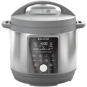 Instant Pot, 6-Quart Whisper Quiet 9-in-1 Electric Pressure Cooker, Slow Rice Steamer, Sauté, Yogurt Maker, Warmer & Sterilizer, Free App with 800+ Recipes, Stainless Steel(6 Quarts)