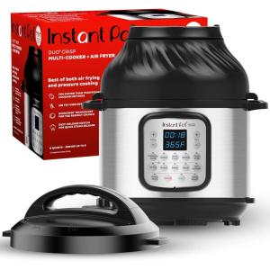 Instant Pot Duo Crisp 11-in-1 Air Fryer and Electric Pressure Cooker Combo with Multicooker Lids that Air Fries, Steams, Slow Cooks, Sautés, Dehydrates, & More, Free App With Over 800 Recipes, 6 Quart(6 Qt)