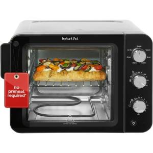 Instant Pot No Preheat Required* 4-Slice Air Fryer Toaster Oven with InstantHeat Technology, 7-in-1, Air Fry, Bake, Toast, Roast, Broil, Warm, and Make Pizza(4-Slice Toaster Oven)