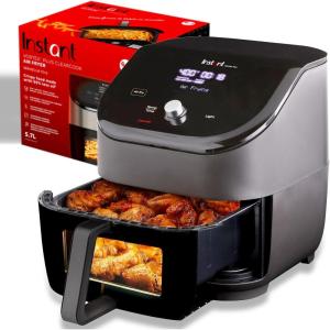 Instant Pot Vortex Plus 6QT ClearCook Air Fryer, Clear Windows, Custom Program Options, 6-in-1 Functions, Crisps, Broils, Roasts, Dehydrates, Bakes, Reheats, from the Makers of Instant Pot, Black(Vortex Plus)