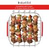 Instant Vortex Official Grill and Lifting Rack with Skewers, 6-Piece Set, Stainless Steel, Ideal for Cooking, Roasting, Baking, and Cooling, Compatible with 6-Quart & 10-Quart Vortex Air Fryers