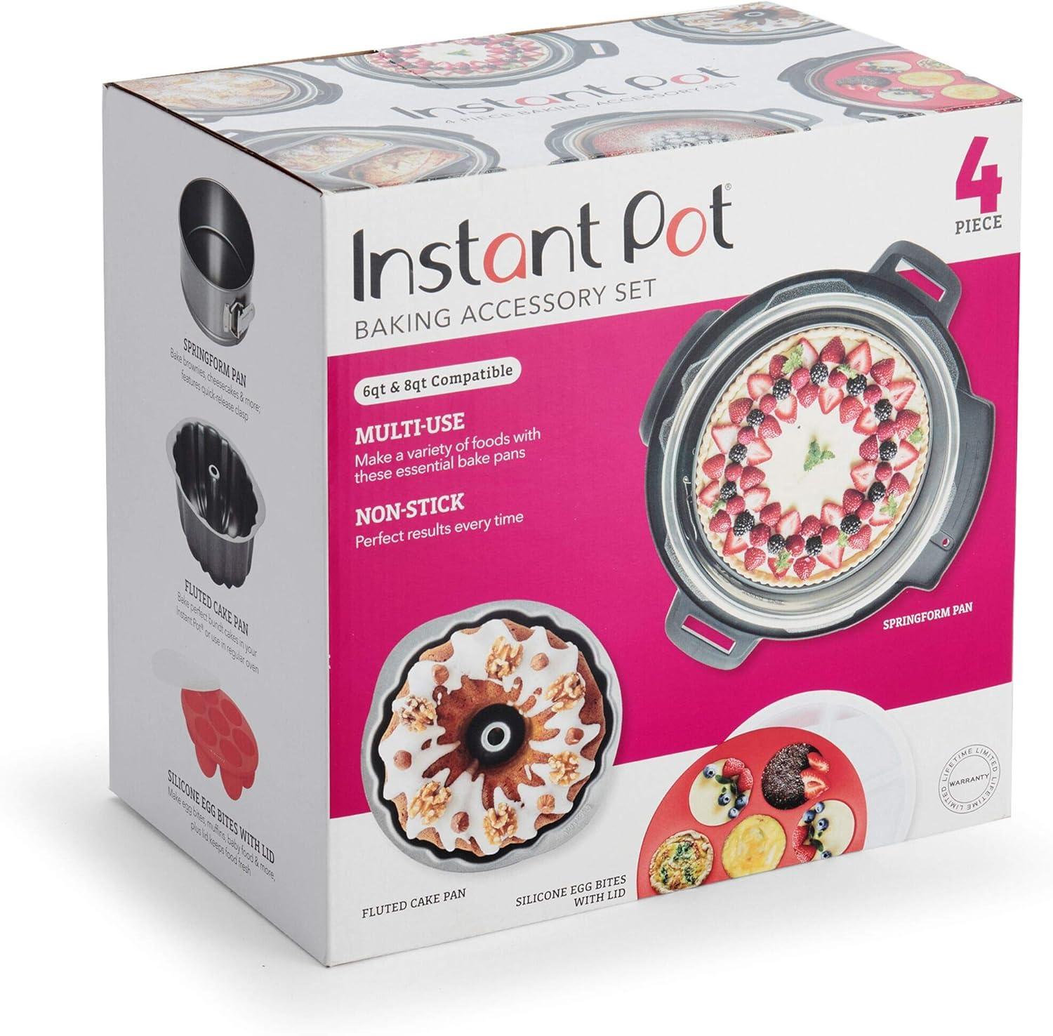 image:imageInstant Pot Official 4Piece Nonstick Cooking Set Versatile MultiUse Dishwasher Safe Oven Safe and Excellent for Desserts Meals and SnacksAssorted