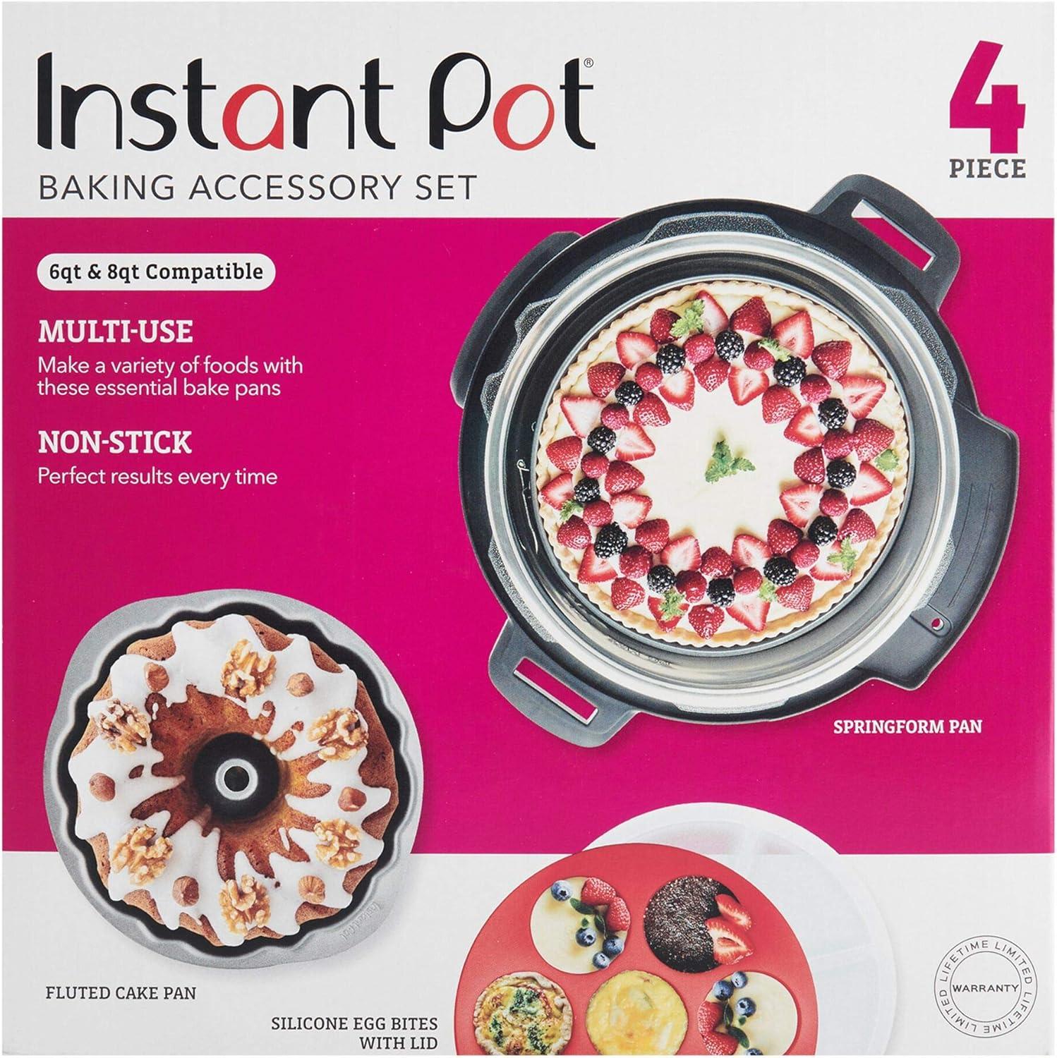 image:imageInstant Pot Official 4Piece Nonstick Cooking Set Versatile MultiUse Dishwasher Safe Oven Safe and Excellent for Desserts Meals and SnacksAssorted