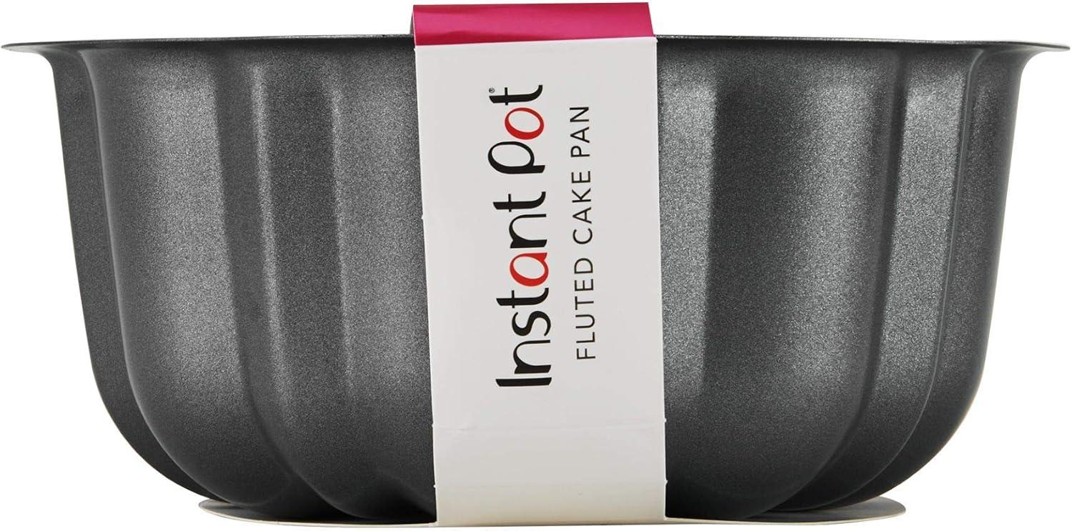image:imageInstant Pot Official NonStick Fluted Cake Pan 7Inch Gray Versatile Baking Mold for Bundt Cakes Lasagna Macaroni and Cheese Casseroles and More Compatible with 6Quart and 8Quart Cookers