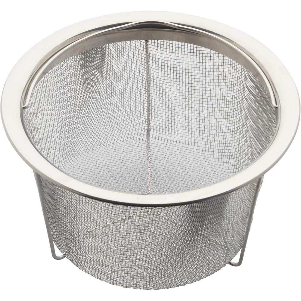 image:imageInstant Pot Official Large Mesh Steamer Basket Stainless Steel Round Versatile Steamer amp Strainer for Vegetables Fish and More Durable RustResistant EasyLift Handle Dishwasher Safe