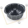 Instant Pot Official Non-Stick Fluted Cake Pan, 7-Inch, Gray – Versatile Baking Mold for Bundt Cakes, Lasagna, Macaroni and Cheese, Casseroles, and More – Compatible with 6-Quart and 8-Quart Cookers